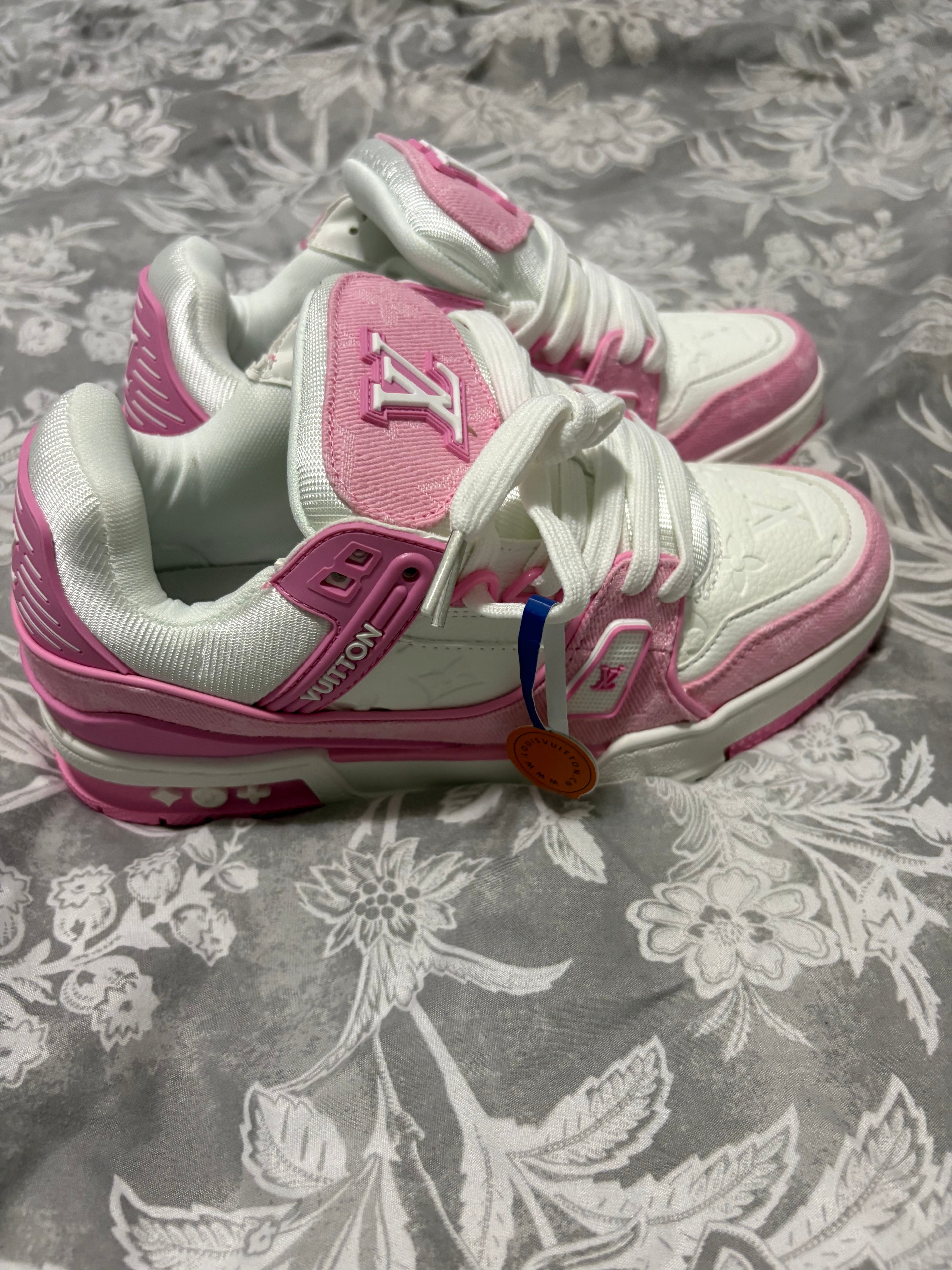 Louis Vuitton LV Trainer Pink & White – Women's
