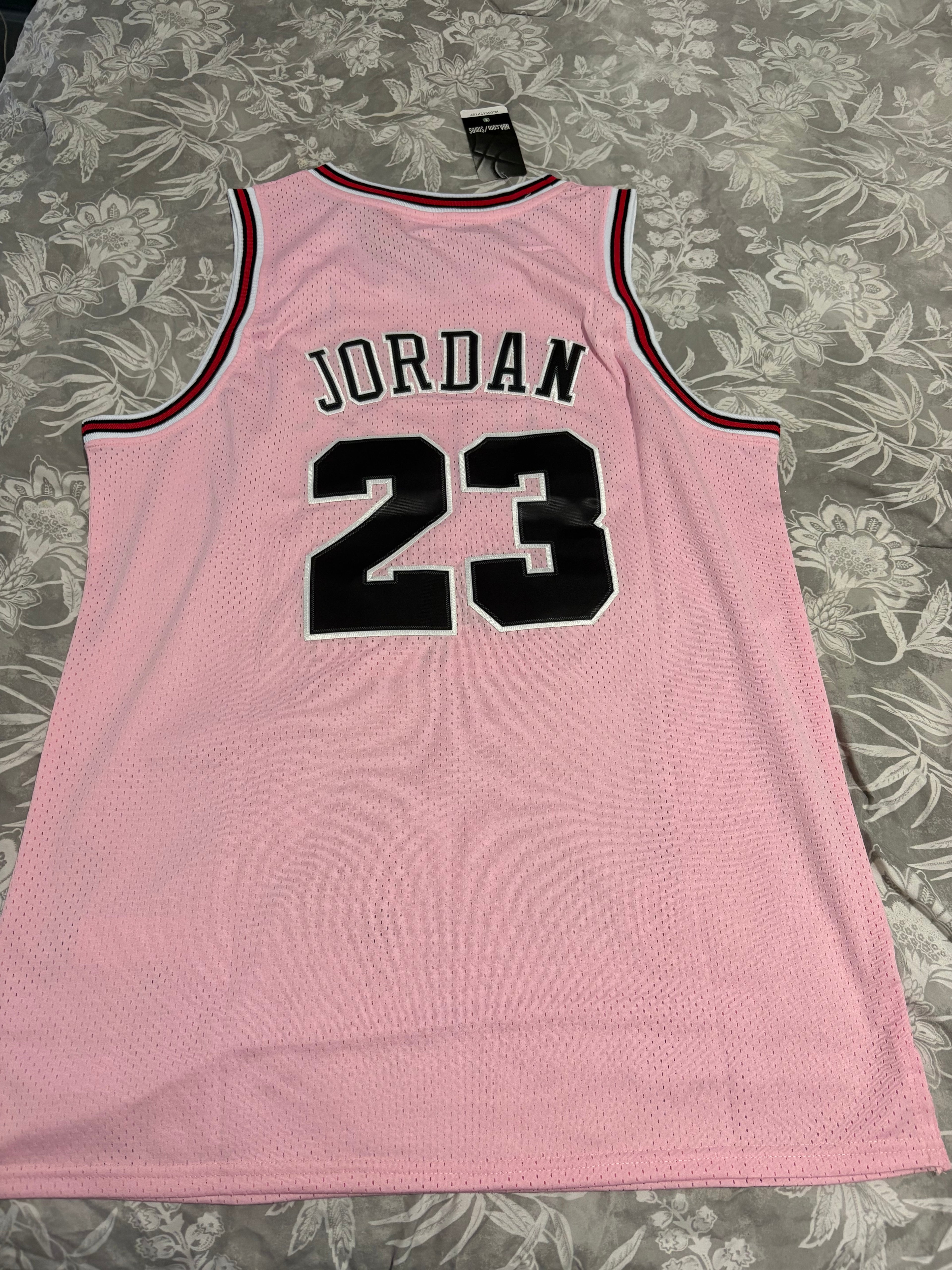 Bulls #23 Michael Jordan Pink Jersey – Hardwood Classics All Sizes available