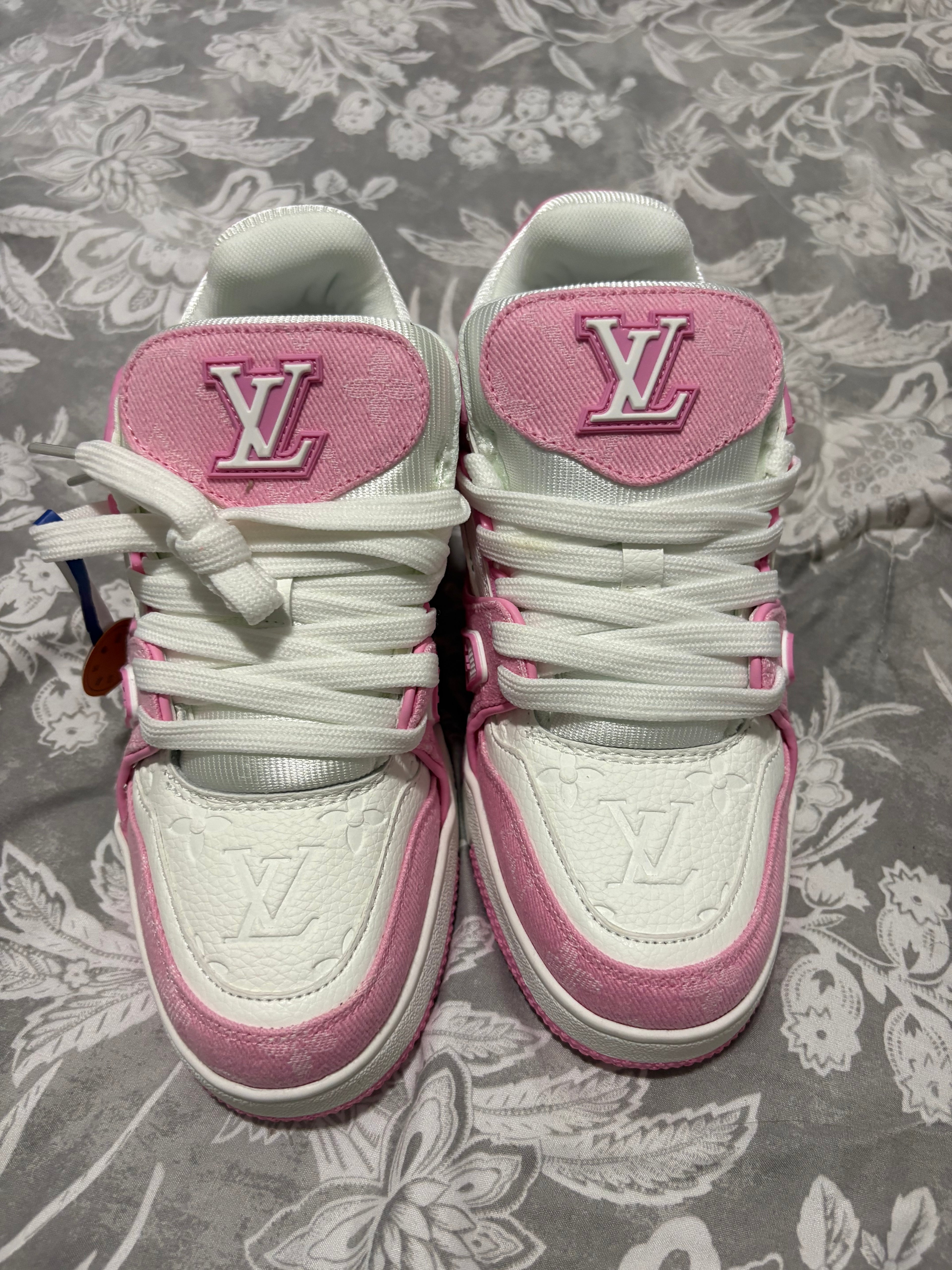 Louis Vuitton LV Trainer Pink & White – Women's